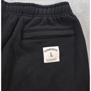 thisisneverthat Men Large Black BIG Sweatpants Fleece Joggers
